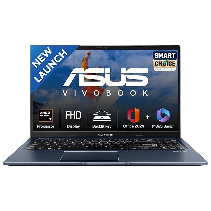 ASUS Vivobook 15, Smartchoice, AMD Ryzen 7 5825U, 16GB RAM, 512GB SSD, FHD 15.6